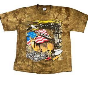 Delta Pro Weight American Hunter Graphic T-Shirt Hunting USA Flag XL vintage Y2K